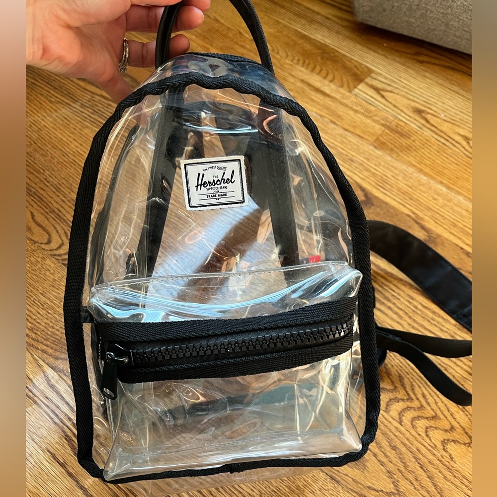 💕 GUC Herschel Nova Mini Free People Clear Backpack - festivals & concerts 🌼